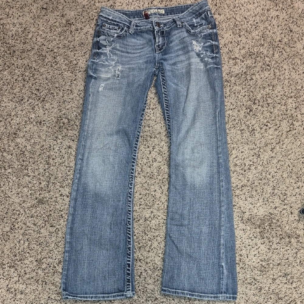 BKE Light Blue Boot Cut Jeans for Women
